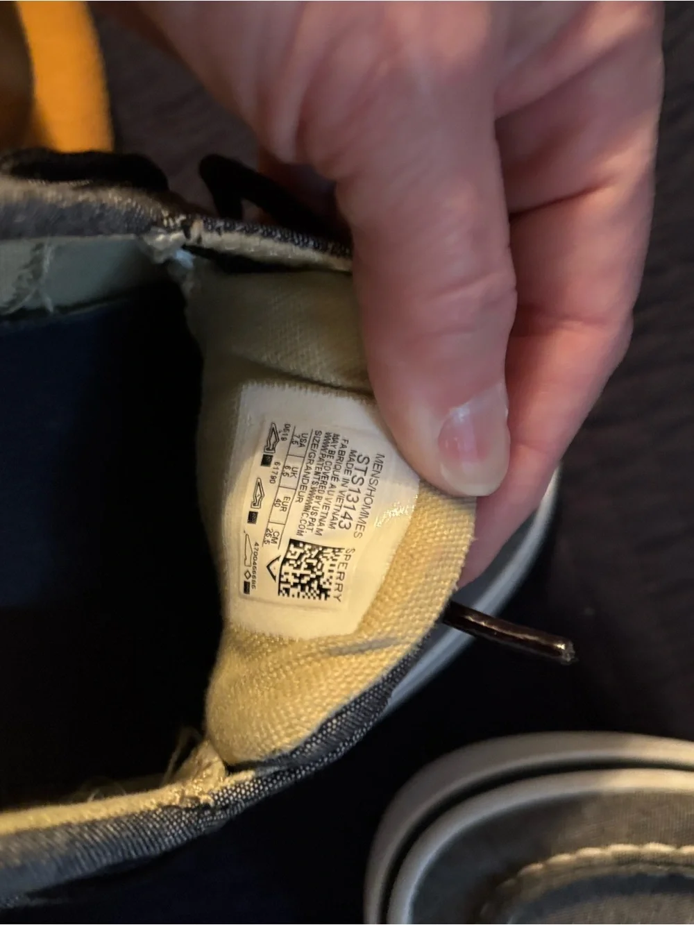 Sperry Gray Canvas Lace-Up Boat Shoes